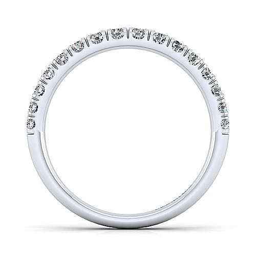 Gabriel & Co. .43 ct. tw. Diamond Wedding Band Enhancer with Scallop Design Setting in 14K White Gold close-up detail