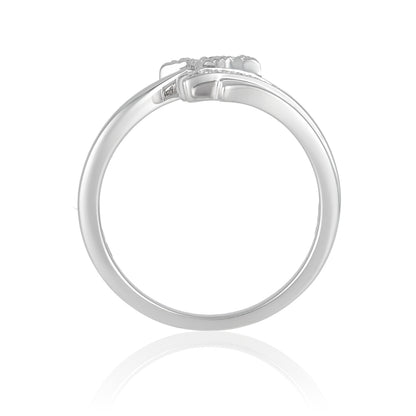 Enchanted Disney Tinkerbell 1/10 ct. tw. Star Ring in Sterling Silver close-up detail