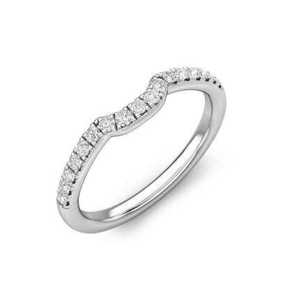Designed With Love 1/5 ct. tw. Diamond Wedding Band in 14K White Gold front view