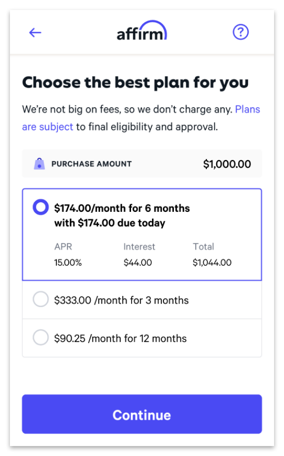 Pay over time