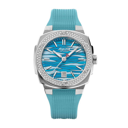 Alpina Ladies' Alpiner Extreme Quartz Stainless Steel Watch with Blue Dial & Rubber Strap