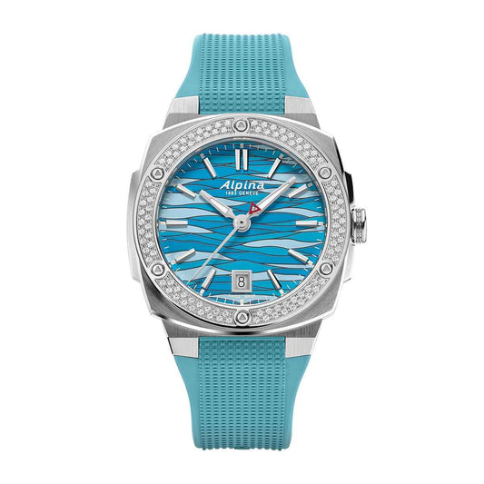 Alpina Ladies' Alpiner Extreme Quartz Stainless Steel Watch with Blue Dial & Rubber Strap