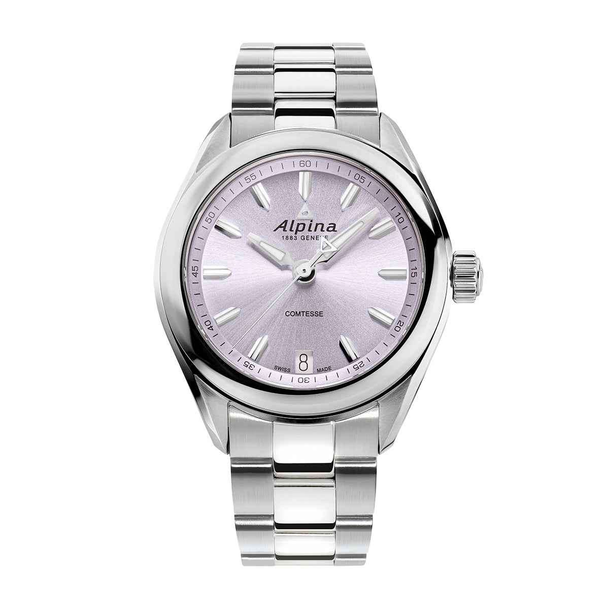 Alpina Ladies' Alpiner Comtesse Quartz Stainless Steel Watch with Purple Dial