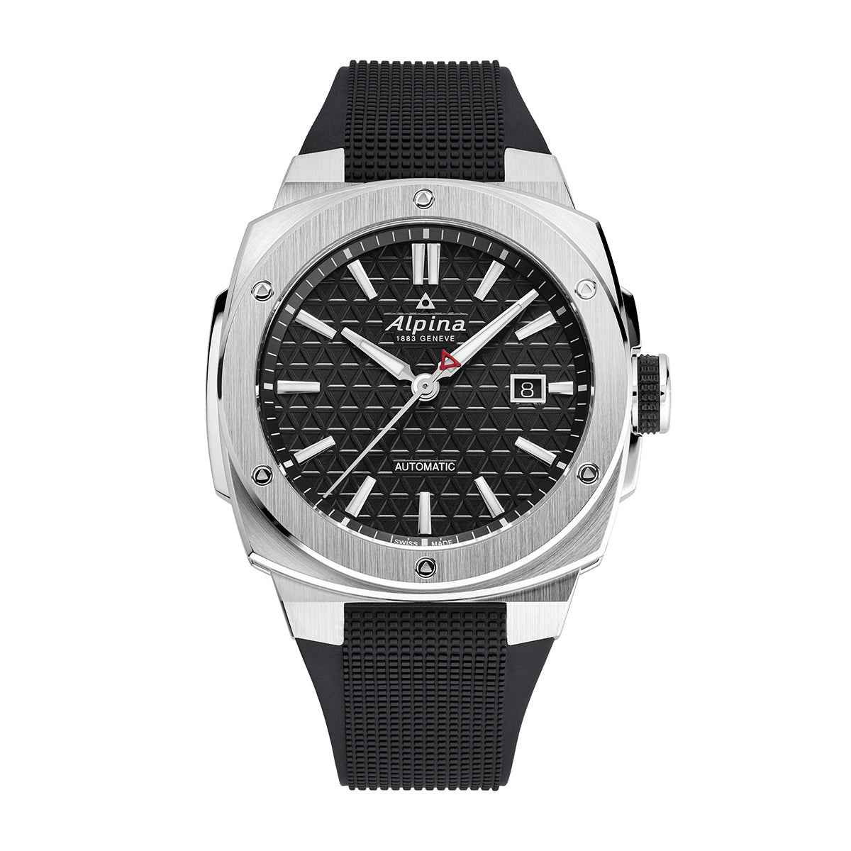 Alpina Men's Alpiner Extreme Automatic Stainless Steel Watch with Black Dial & Rubber Strap