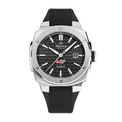 Alpina Men's Alpiner Extreme Freeride Automatic Stainless Steel Watch with Black Dial & Rubber Strap