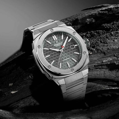 Alpina Men's Alpiner Extreme Automatic Stainless Steel Watch with Gray Dial side profile