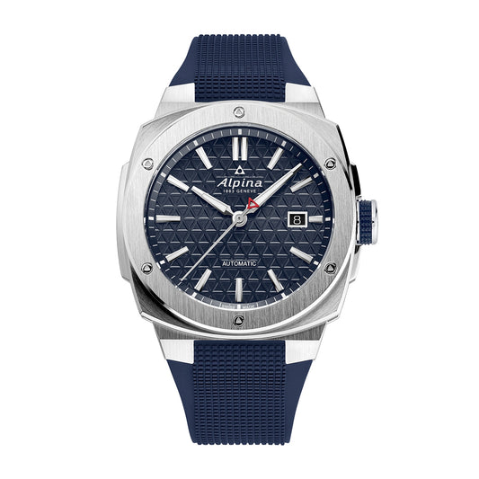 Alpina Men's Alpiner Extreme Automatic Stainless Steel Watch with Blue Dial & Rubber Strap