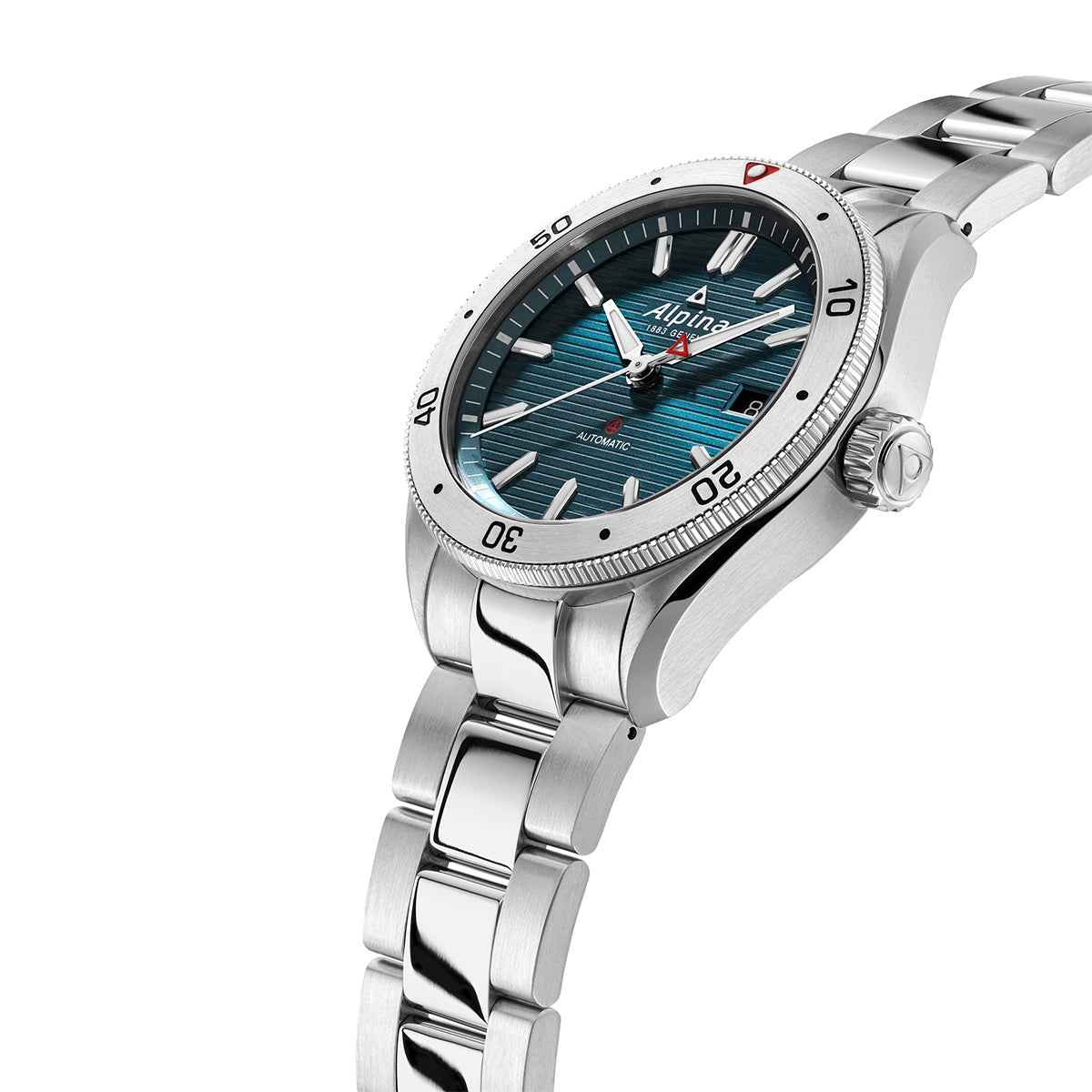 Alpina Men's Alpiner 4 Automatic Stainless Steel Watch with Blue Dial front view