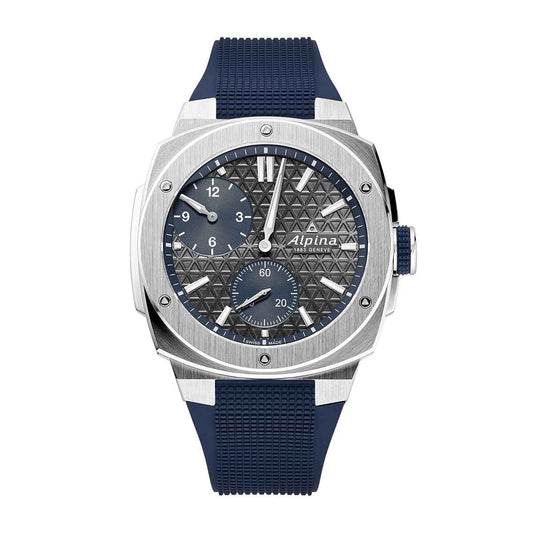 Alpina Men's Alpiner Extreme Regulator Automatic Stainless Steel Watch with Gray Dial & Blue Rubber Strap