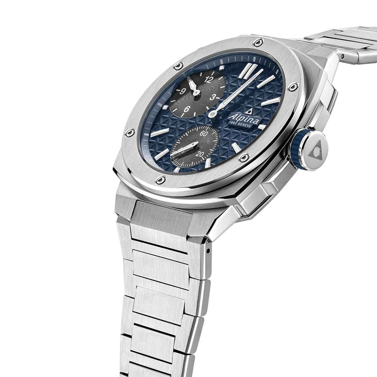 Alpina Men's Alpiner Extreme Regulator Automatic Stainless Steel Watch with Blue Dial front view