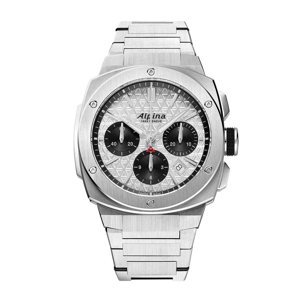 Alpina Men's Alpiner Extreme Chronograph Automatic Stainless Steel Watch with Silver Dial