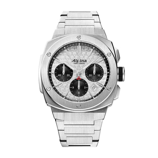 Alpina Men's Alpiner Extreme Chronograph Automatic Stainless Steel Watch with Silver Dial