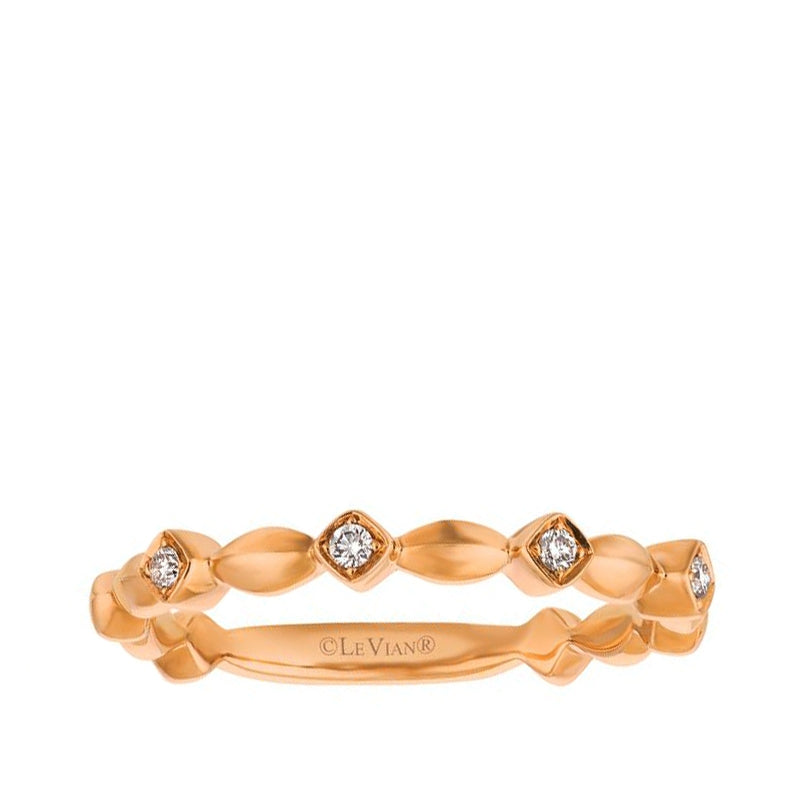 Le Vian Vanilla Diamond Accent Scalloped Ring in 14K Strawberry Gold