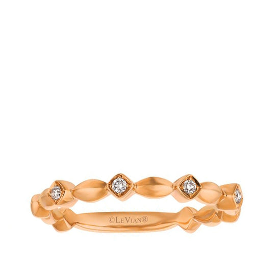 Le Vian Vanilla Diamond Accent Scalloped Ring in 14K Strawberry Gold