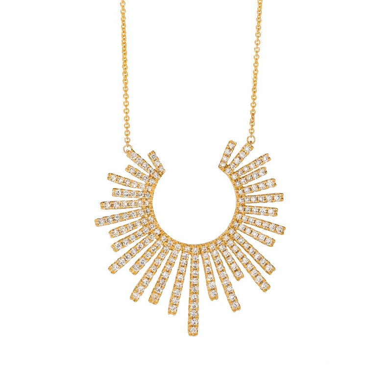 Le Vian 1-1/4 ct. tw. Vanilla Diamond Sunburst Necklace in 14K Honey Gold