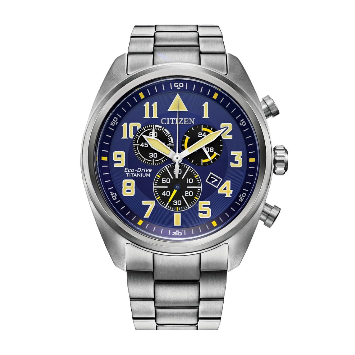 Citizen Men's Garrison Titanium Watch with Blue Dial