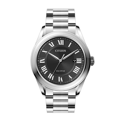 Citizen Men's Arezzo Stainless Steel Watch with Black Dial