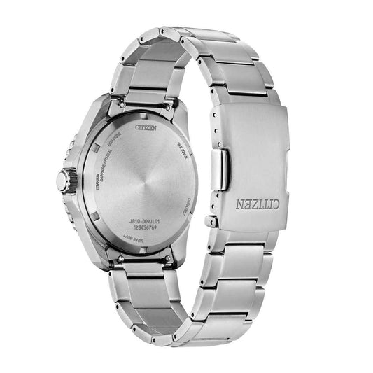Citizen Men's Brycen Eco-Drive Titanium Watch with Black Dial front view