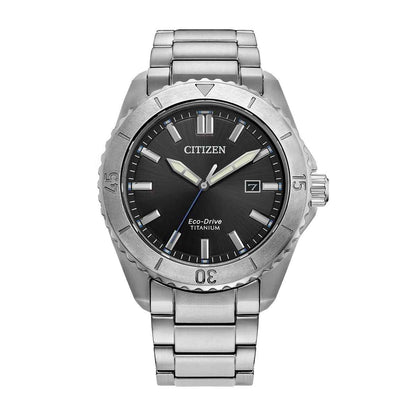 Citizen Men's Brycen Eco-Drive Titanium Watch with Black Dial
