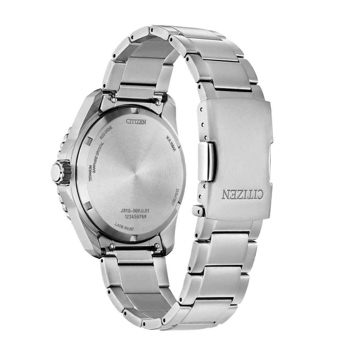 Citizen Men's Brycen Eco-Drive Titanium Watch with Orange Dial front view