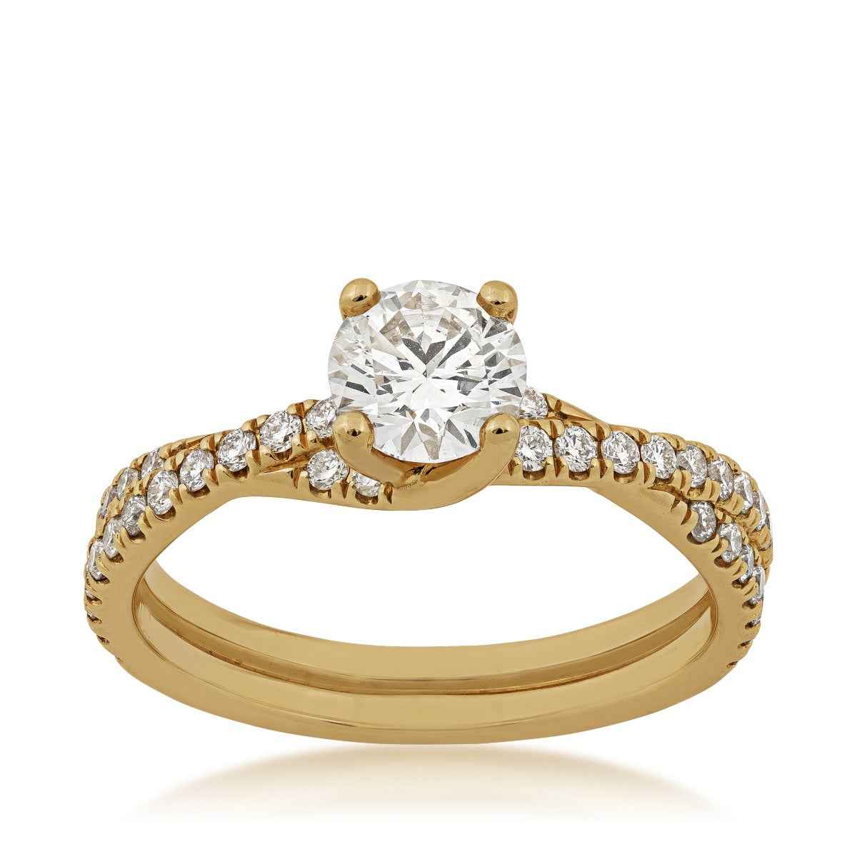 Brilliantly Yours 1-1/8 ct. tw. Round Brilliant Diamond Engagement Ring in 14K Yellow Gold