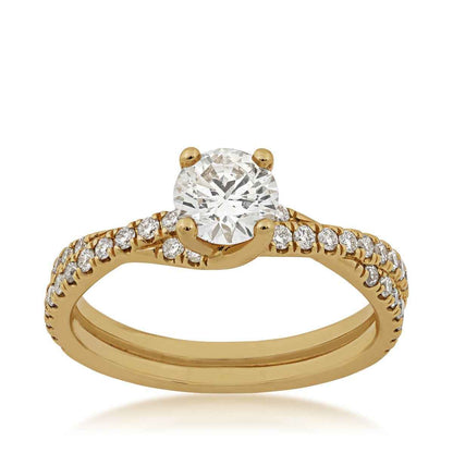 Brilliantly Yours 1-1/8 ct. tw. Round Brilliant Diamond Engagement Ring in 14K Yellow Gold