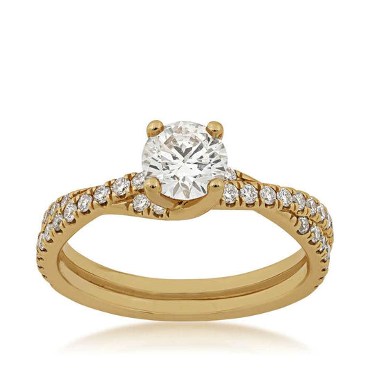 Brilliantly Yours 1-1/8 ct. tw. Round Brilliant Diamond Engagement Ring in 14K Yellow Gold