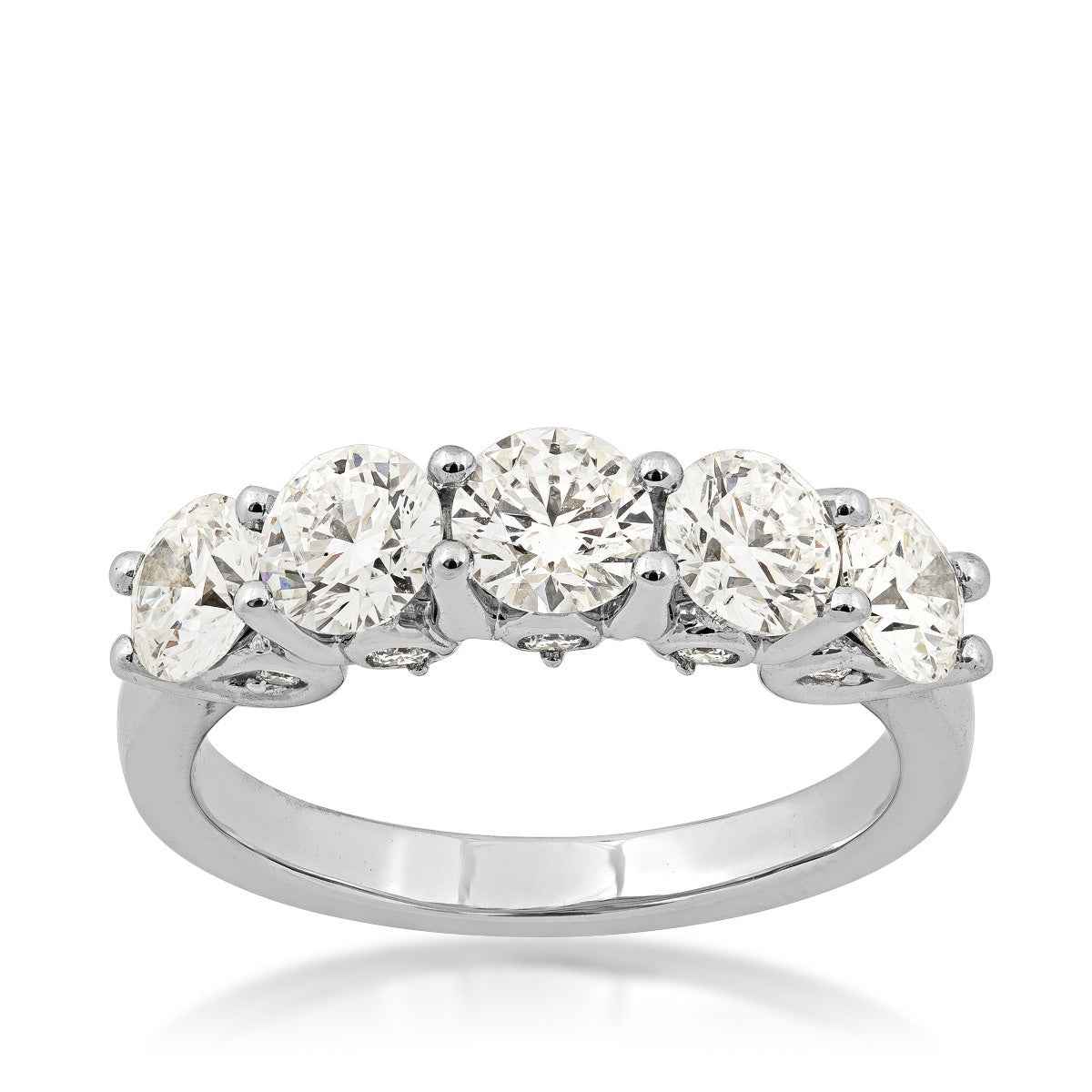 Adamante 2 ct. tw. Lab-Grown Diamond 5-Stone Anniversary Ring in 14K White Gold