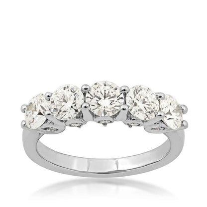 Adamante 2 ct. tw. Lab-Grown Diamond 5-Stone Anniversary Ring in 14K White Gold