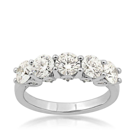 Adamante 2 ct. tw. Lab-Grown Diamond 5-Stone Anniversary Ring in 14K White Gold