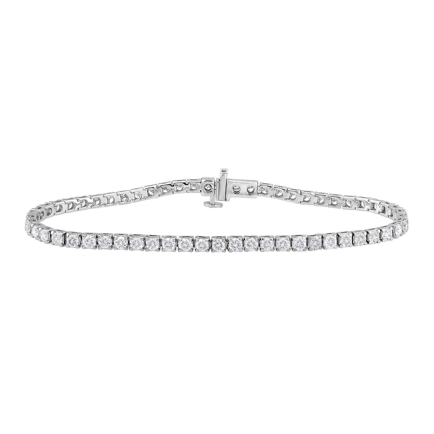 Adamante 4 ct. tw. Round Brilliant Lab-Grown Diamond Tennis Bracelet in 14K White Gold