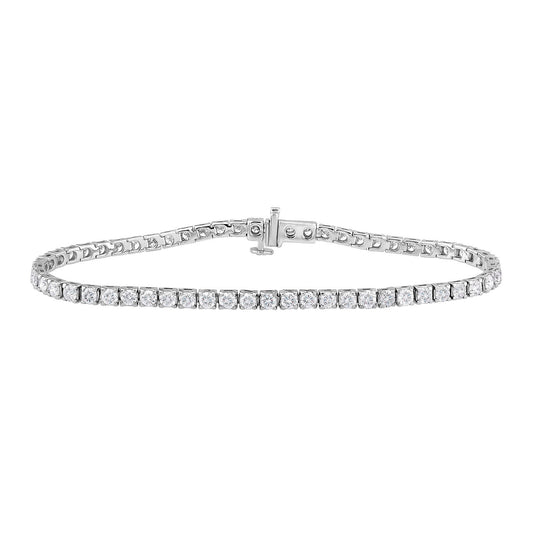 Adamante 4 ct. tw. Round Brilliant Lab-Grown Diamond Tennis Bracelet in 14K White Gold