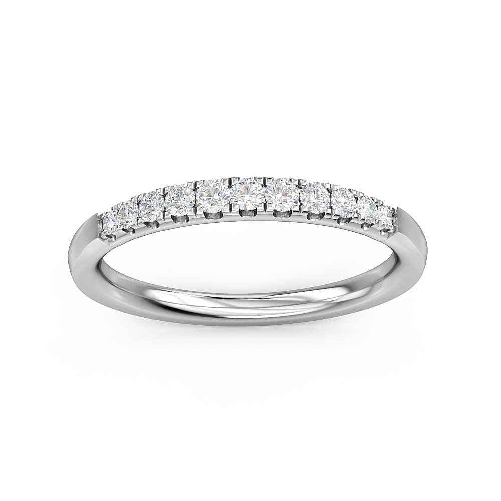 Designed With Love 1/6 ct. tw. Diamond Wedding Band in 14K White Gold