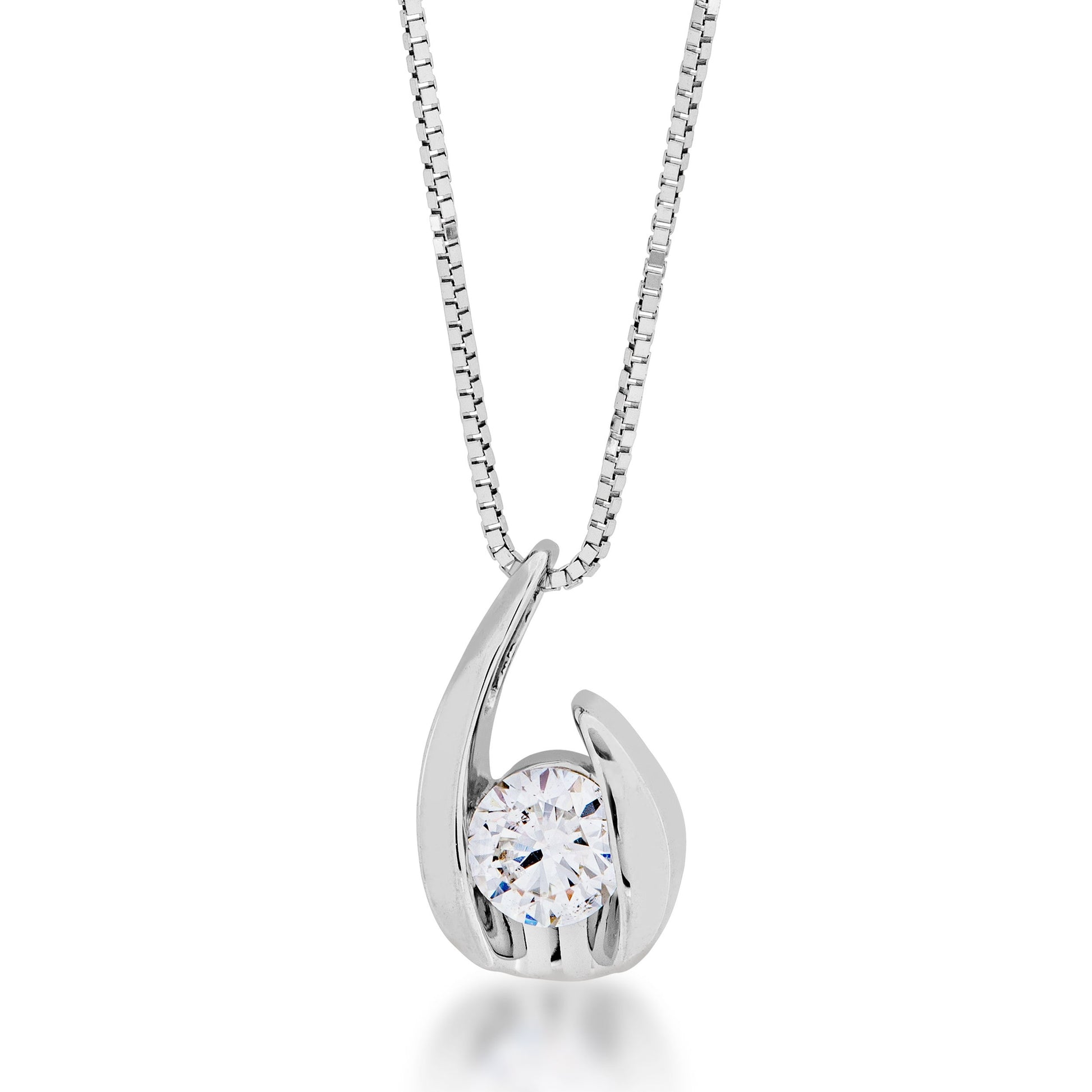Sirena 1/5 ct. tw. Round Brilliant Diamond Fashion Pendant in 14K White Gold