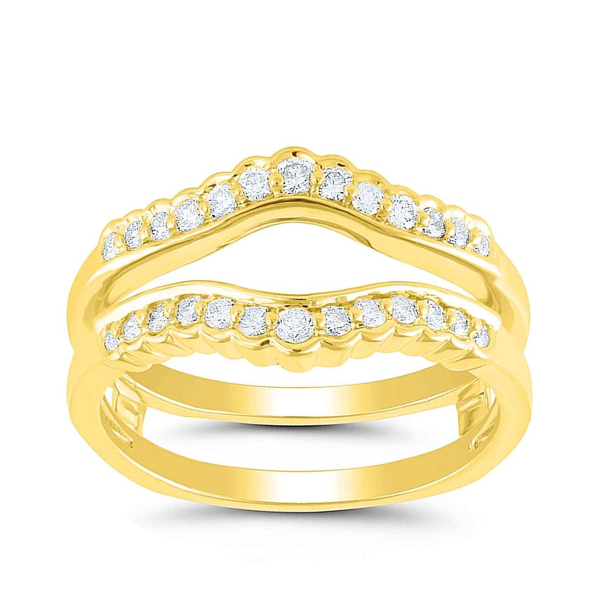 1/3 ct. tw. Diamond Ring Enhancer Insert with Scalloped Edges in 14K Yellow Gold