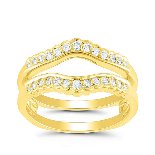 1/3 ct. tw. Diamond Ring Enhancer Insert with Scalloped Edges in 14K Yellow Gold