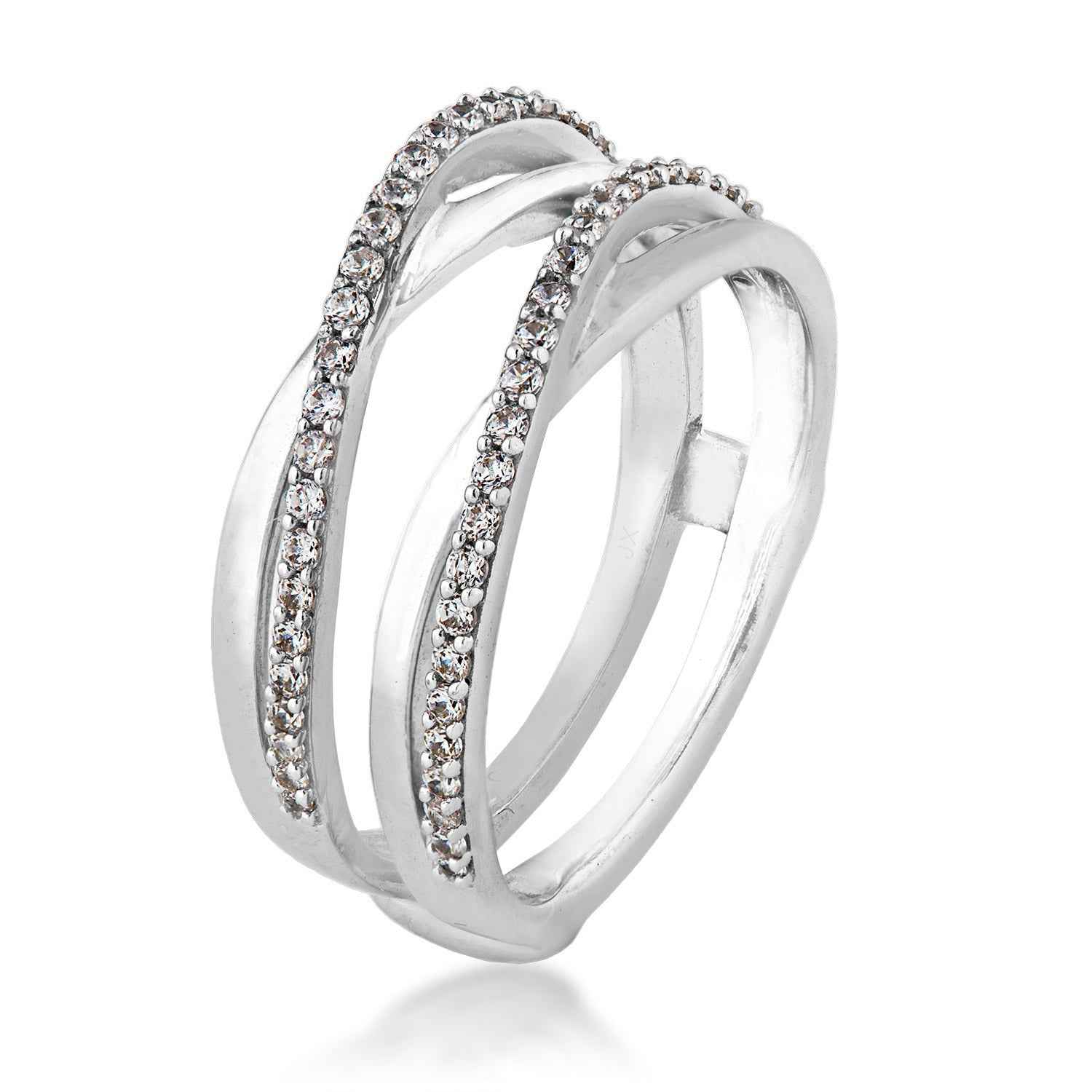 1/3 ct. tw. Diamond over White Gold Wedding Ring Enhancer in 14K White Gold