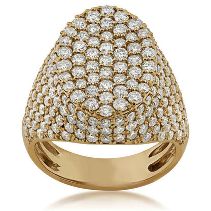 5 ct. tw. Diamond Cluster Oval Ring in 10K Yellow Gold