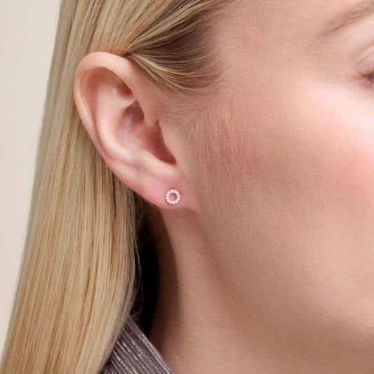 M by Monte Luna 1/10 ct. tw. Lab-Grown Diamond XO Earrings in 14K Yellow Gold Plated Sterling Silver