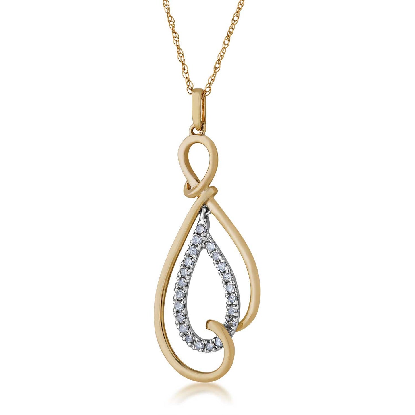 1/5 ct. tw. Diamond Fashion Necklace in 10K Two-Tone Gold