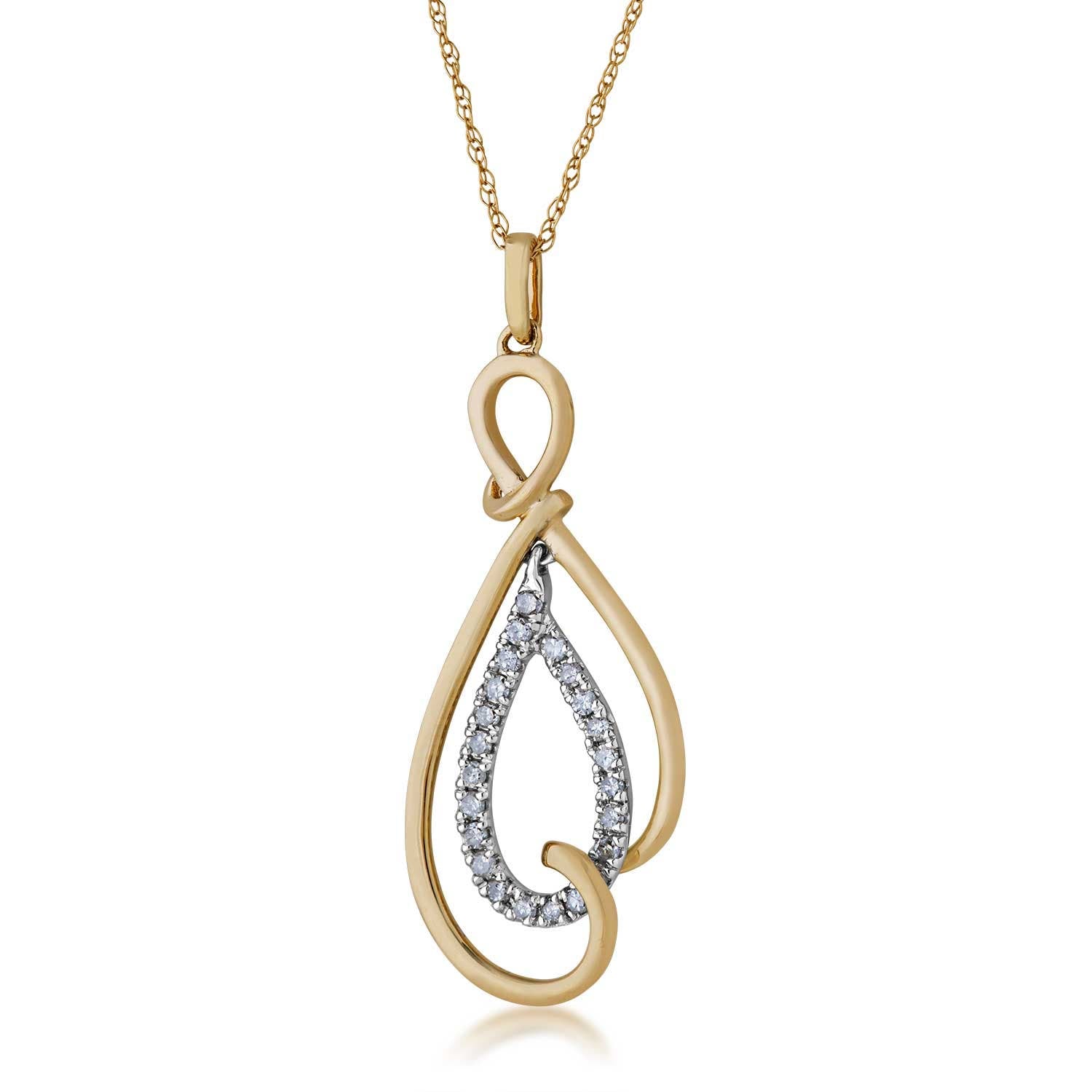 1/5 ct. tw. Diamond Fashion Necklace in 10K Two-Tone Gold