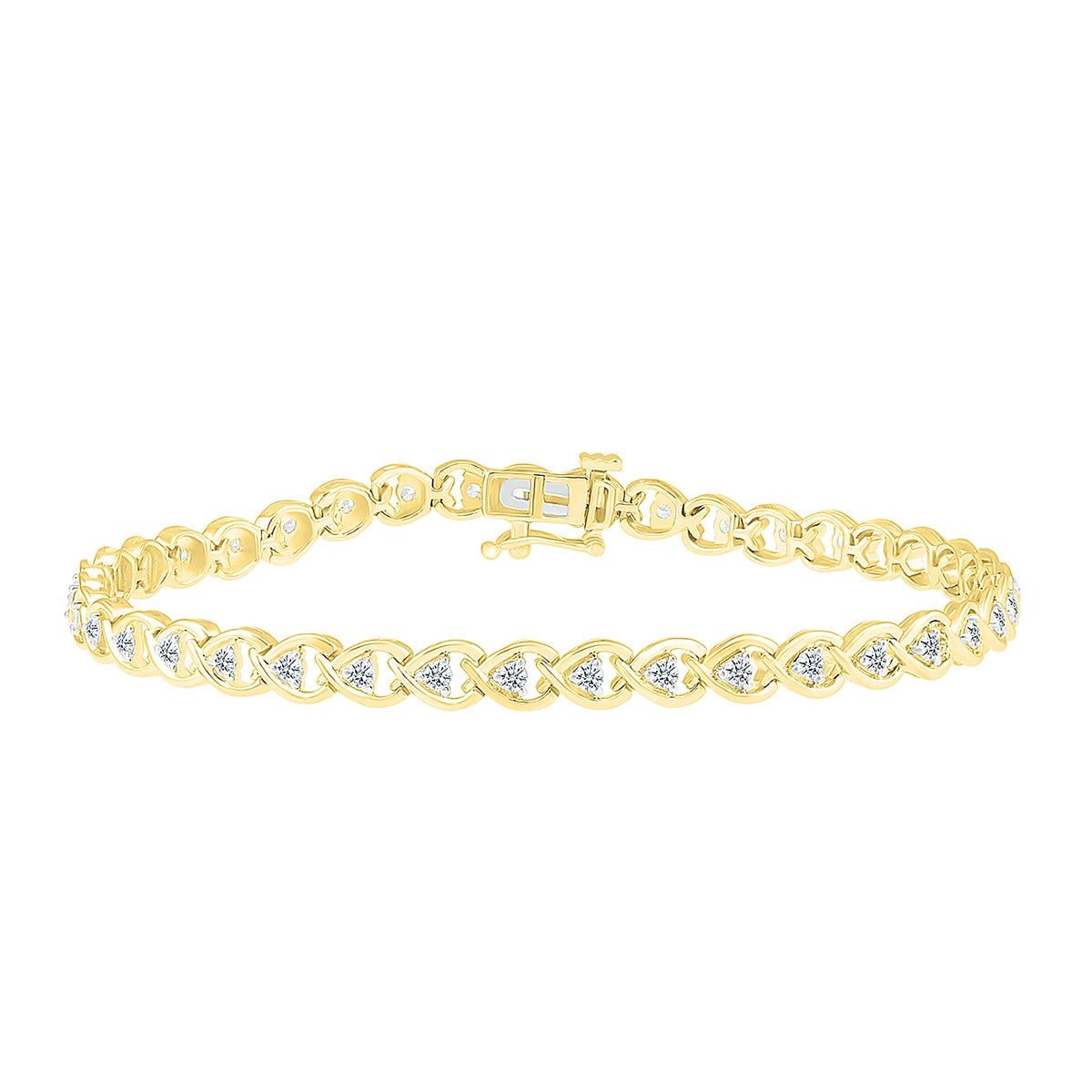 1 ct. tw. Diamond Fashion Link Bracelet in 10K Yellow Gold