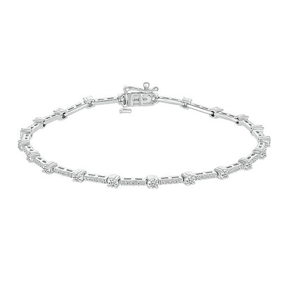 1-1/2 ct. tw. Diamond Bracelet in 14K White Gold