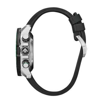 Citizen Men's Promaster Aqualand Stainless Steel Watch with Green Dial & Black Polyurethane Strap front view