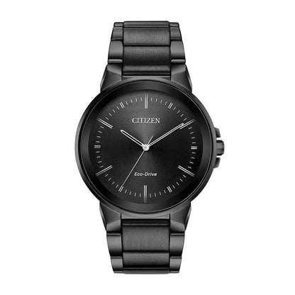 Citizen Men's Axiom Eco-Drive Black Stainless Steel Watch with Black Dial