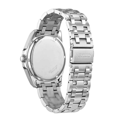 Citizen Men's Peyten Eco-Drive Stainless Steel Watch with Green Dial front view