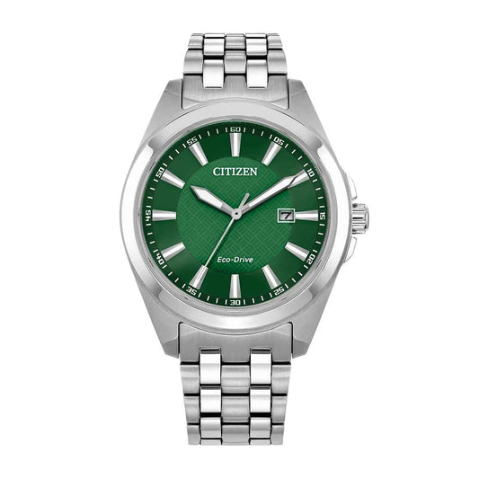 Citizen Men's Peyten Eco-Drive Stainless Steel Watch with Green Dial
