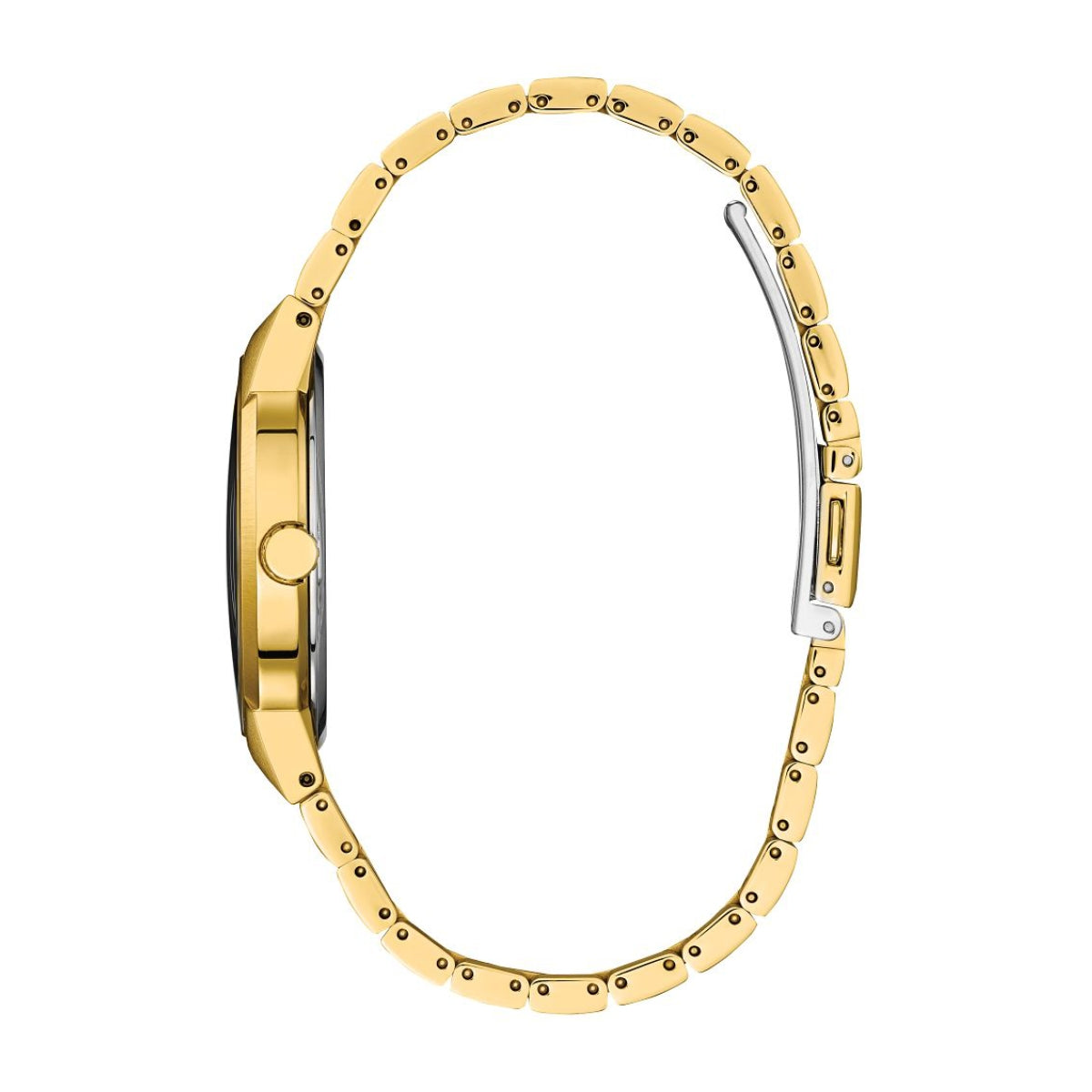 Citizen Men's Axiom Gold-Tone Stainless Steel Watch with Black Dial front view