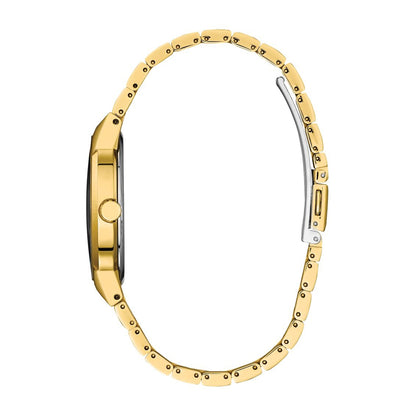 Citizen Men's Axiom Gold-Tone Stainless Steel Watch with Black Dial front view