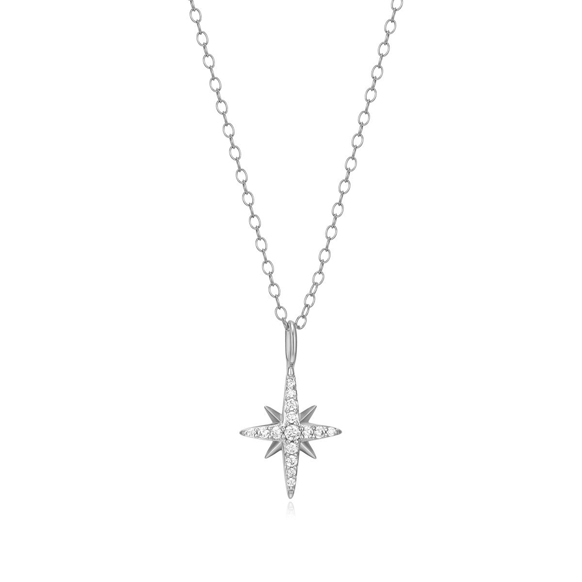 M by Monte Luna 1/10 ct. tw. Lab-Grown Diamond Cardinal Points Pendant in 14K Yellow Gold Plated Sterling Silver